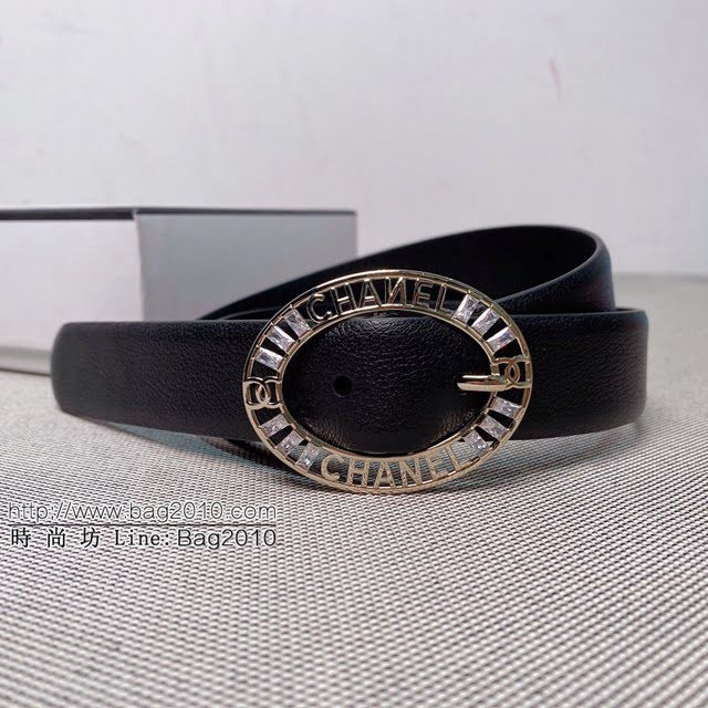 Chanel女士皮帶 香奈兒雙C時尚腰帶  jjp1901
